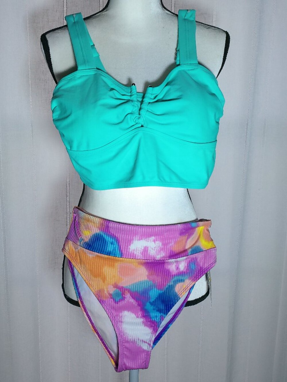 Grapent SwimSuit Tankini Top & Macy's Salt & Cove Bottoms NWT S/M